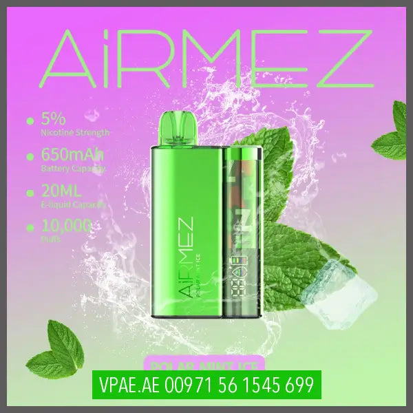 Airmez 10000 Disposable Vape 50Mg Polar Mint Ice / 1 Device Disposable