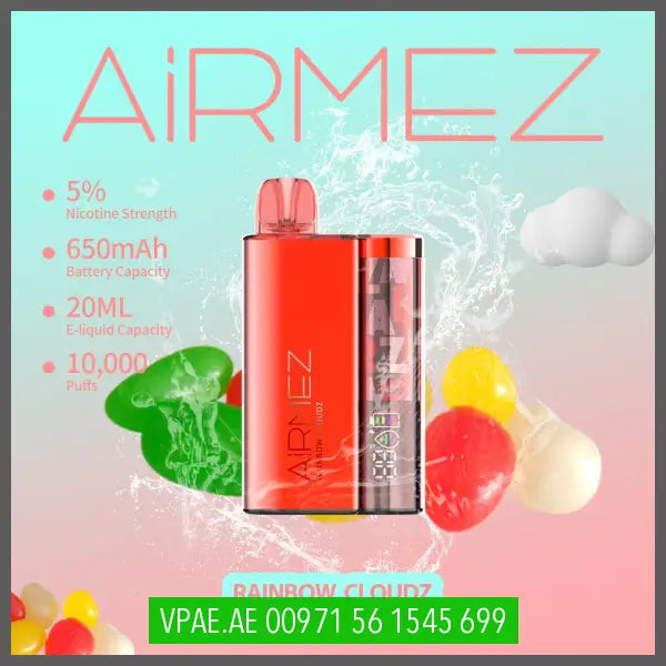 Airmez 10000 Disposable Vape 50Mg Rainbow Cloudz / 1 Device Disposable