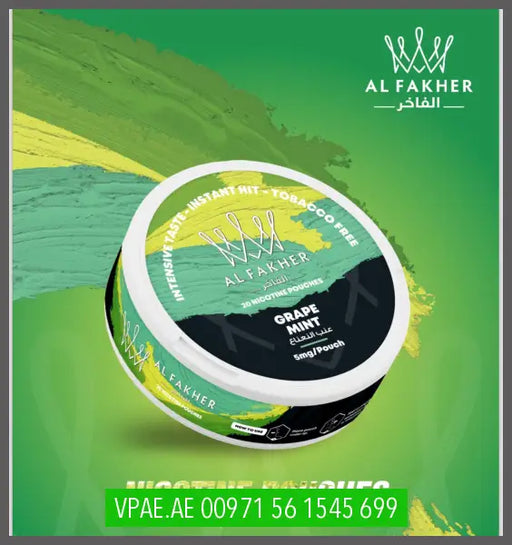 Al Fakher Nicotine Pouches 20Psc Can Grape Mint Pouches