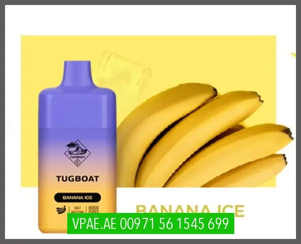 Banana Ice Tugboat Box 6000Puffs Disposable Rechargeable OV Store Arab Emirates  Tugboat