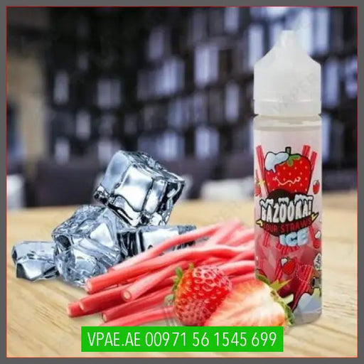 Bazooka Sour Straws Ice Strawberry Ice Sour Straws 60ML OV Store Arab Emirates  Bazooka