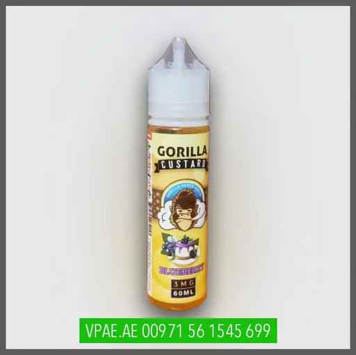 BLUEBERRY BY GORILLA CUSTARD ELIQUID 60ML OV Store Arab Emirates  GORILLA CUSTARD