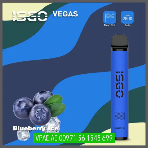 Blueberry Ice ISGO Vegas 2800 Puffs 20MG OV Store Arab Emirates  I S G O