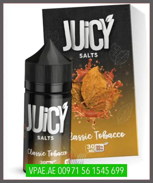 Classic Tobacco By Juicy Salts 30ML OV Store Arab Emirates  Juicy Salts