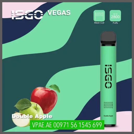 Double Apple ISGO Vegas 2800 Puffs 20MG OV Store Arab Emirates  I S G O