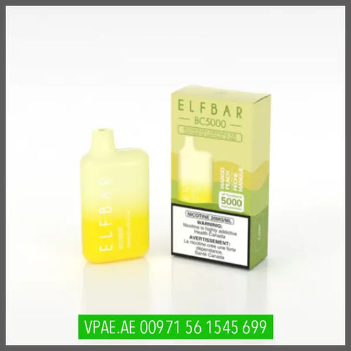 ELF BAR BC5000 RECHARGEABLE DISPOSABLE MANGO PEACH OV Store Arab Emirates  ELF BAR