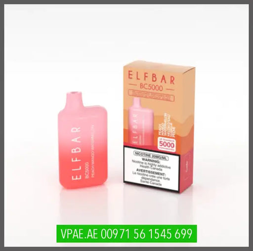 ELF BAR BC5000 RECHARGEABLE DISPOSABLE PEACH MANGO WATERMELON OV Store Arab Emirates  ELF BAR