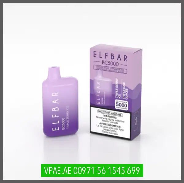 ELF BAR BC5000 RECHARGEABLE DISPOSABLE TRIPLE BERRY ICE OV Store Arab Emirates  ELF BAR