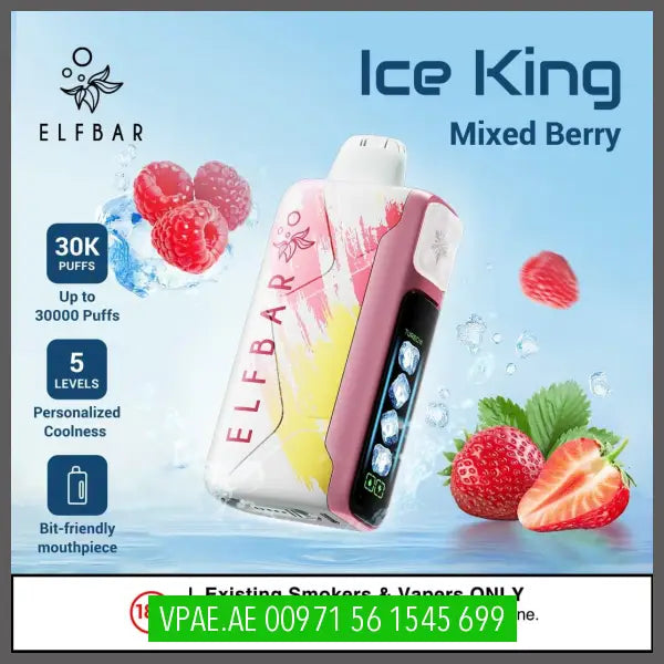 Elf Bar Ice King Disposable Vape 30k Puffs 20MG UAE VAPE STORE (vpae.ae) ELF BAR