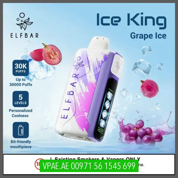 Elf Bar Ice King Disposable Vape 30k Puffs 20MG UAE VAPE STORE (vpae.ae) ELF BAR