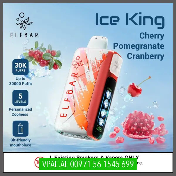 Elf Bar Ice King Disposable Vape 30k Puffs 20MG UAE VAPE STORE (vpae.ae) ELF BAR