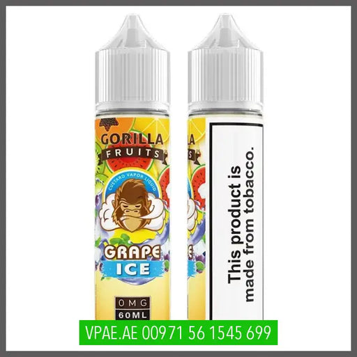 GRAPE ICE BY GORILLA CUSTARD ELIQUID 60ML OV Store Arab Emirates  GORILLA CUSTARD