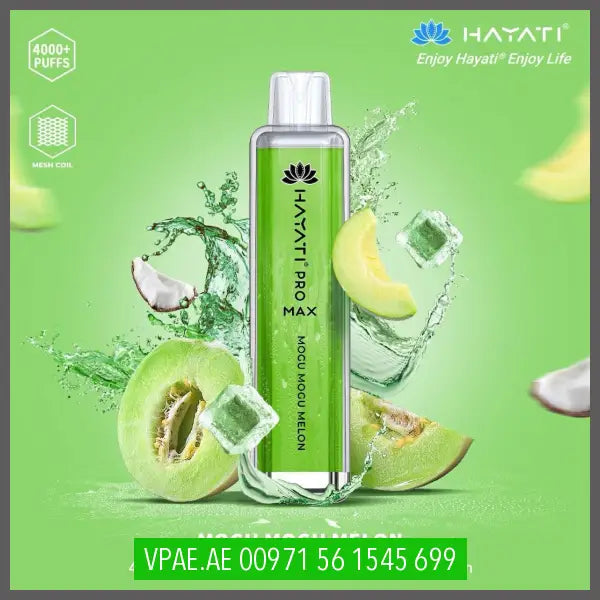 Hayati Pro Max 4000 Disposable Vape 20Mg Mogu Melon / 1 Device Disposable