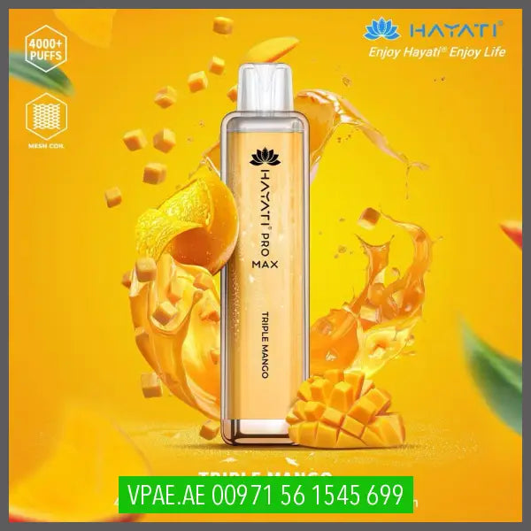 Hayati Pro Max 4000 Disposable Vape 20Mg Triple Mango / 1 Device Disposable