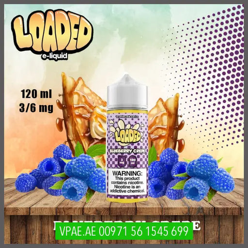 LOADED BLUEBERRY CREPE 120ML OV Store Arab Emirates  Loaded