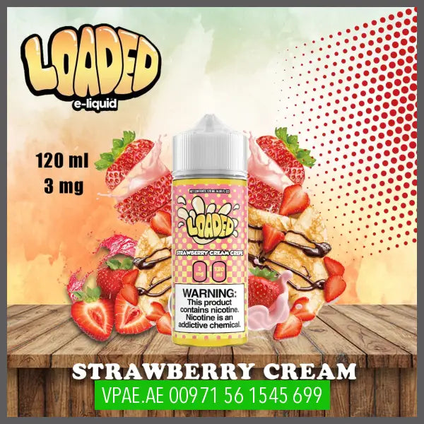 Loaded Strawberry Cream Crepe 120Ml E - Liquid