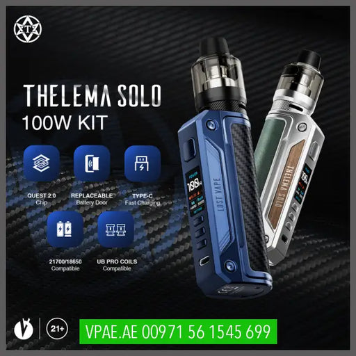 LOST VAPE THELEMA SOLO 100W STARTER KIT OV Store Arab Emirates  LOST VAPE