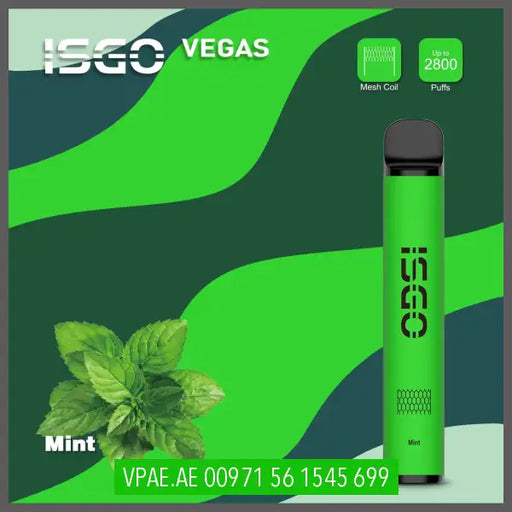 Mint ISGO Vegas 2800 Puffs 20MG OV Store Arab Emirates  I S G O