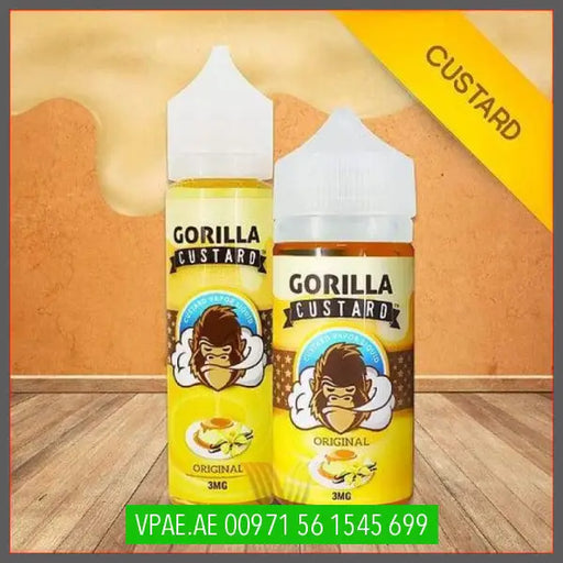 ORIGINAL BY GORILLA CUSTARD ELIQUID  100ML OV Store Arab Emirates  GORILLA CUSTARD