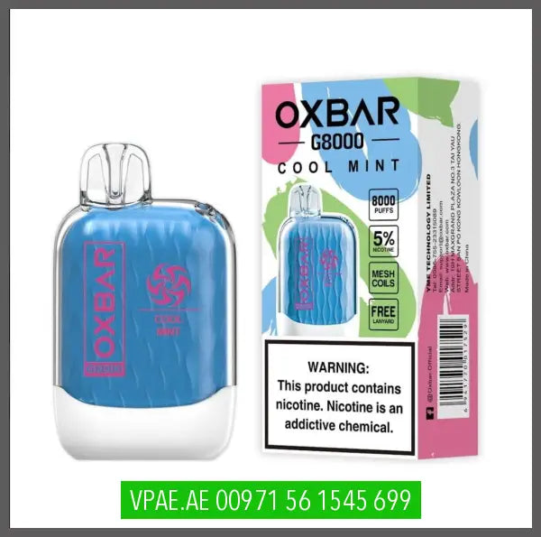 Oxbar G8000 Disposable Vape 50Mg Cool Mint Disposable