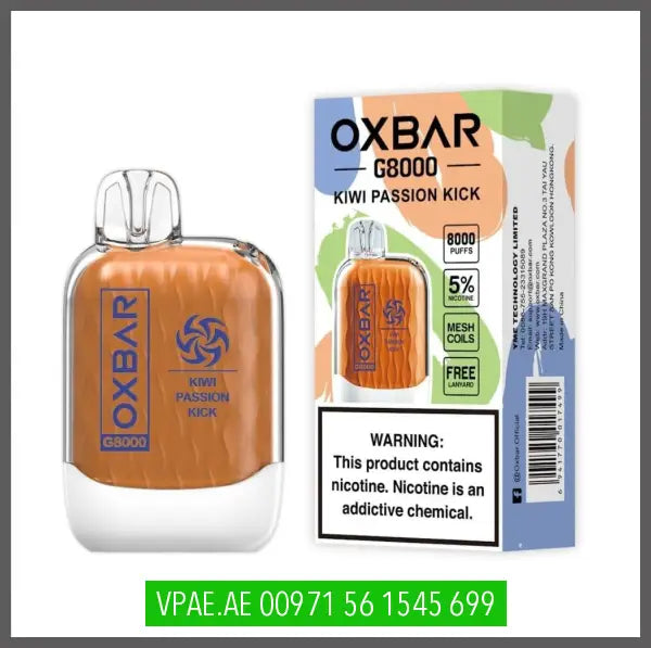 Oxbar G8000 Disposable Vape 50Mg Kiwi Passion Kick Disposable