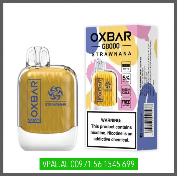 Oxbar G8000 Disposable Vape 50Mg Strawnana Disposable