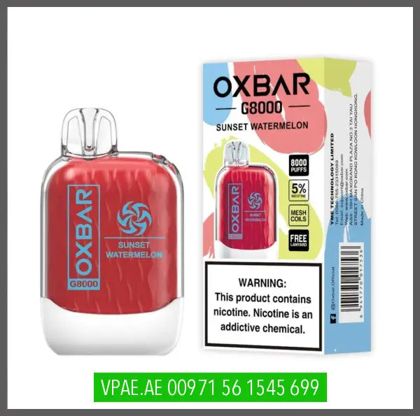 Oxbar G8000 Disposable Vape 50Mg Sunset Watermelon Disposable