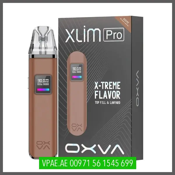 Oxva Xlim Pro Kit Brown Leather Pod Device