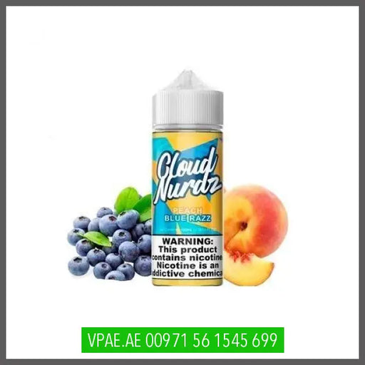 PEACH BLUE RAZZ CLOUD NURDZ E-LIQUID 100ML OV Store Arab Emirates  CLOUD NURDZ