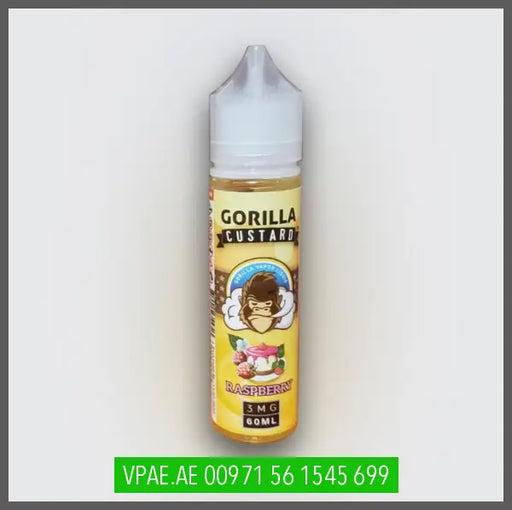 RASPBERRY BY GORILLA CUSTARD ELIQUID 60ML OV Store Arab Emirates  GORILLA CUSTARD