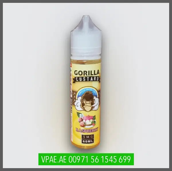 RASPBERRY BY GORILLA CUSTARD ELIQUID 60ML OV Store Arab Emirates  GORILLA CUSTARD