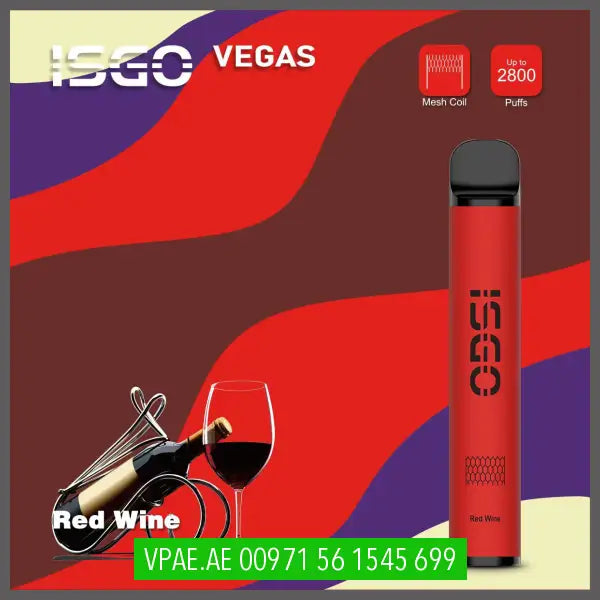 Red Wine ISGO Vegas 2800 Puffs 20MG OV Store Arab Emirates  I S G O