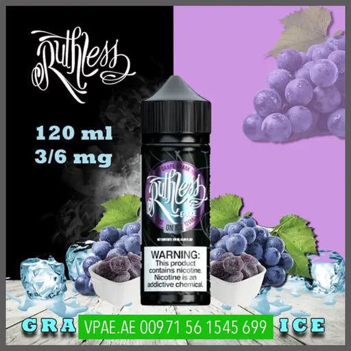 RUTHLESS GRAPE DRANK ON ICE 120ML OV Store Arab Emirates  Ruthless