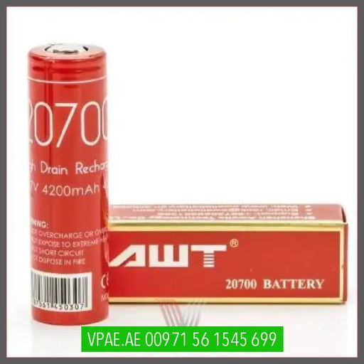 SINGLE (Authentic) AWT 20700 4200mAh 40A OV Store Arab Emirates  AWT