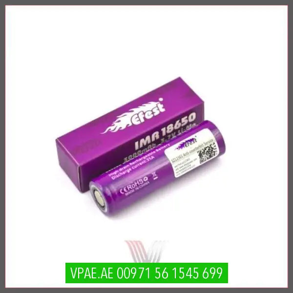 SINGLE (Authentic) Efest IMR 18650 3000mAh 35A OV Store Arab Emirates  Efest