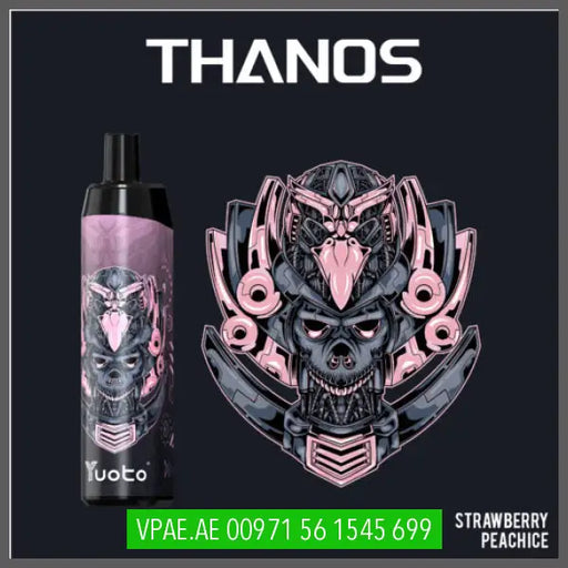 Strawberry peach Ice Yuoto Thanos 5000puffs Rechargeable  5% OV Store Arab Emirates  yuoto