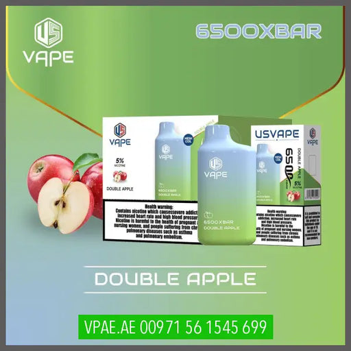 USVape Double Apple 6500XBAR Disposable OV Store Arab Emirates  USVape