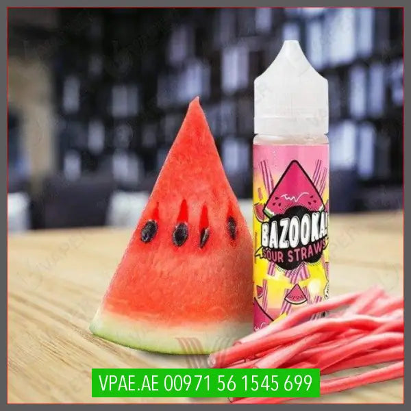 Watermelon Sour Straws by Bazooka 60ML OV Store Arab Emirates  Bazooka