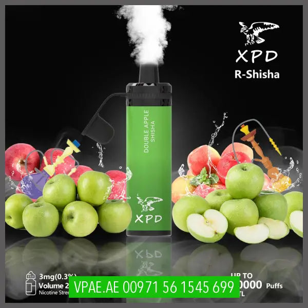 Xpd R Shisha 10000 Puffs Disposable Vape (Dl 3Mg) Double Apple Disposable