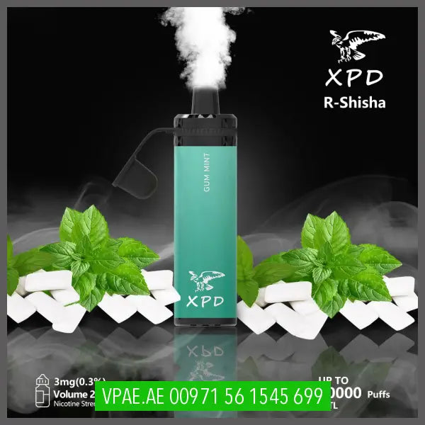 Xpd R Shisha 10000 Puffs Disposable Vape (Dl 3Mg) Gum Mint Disposable