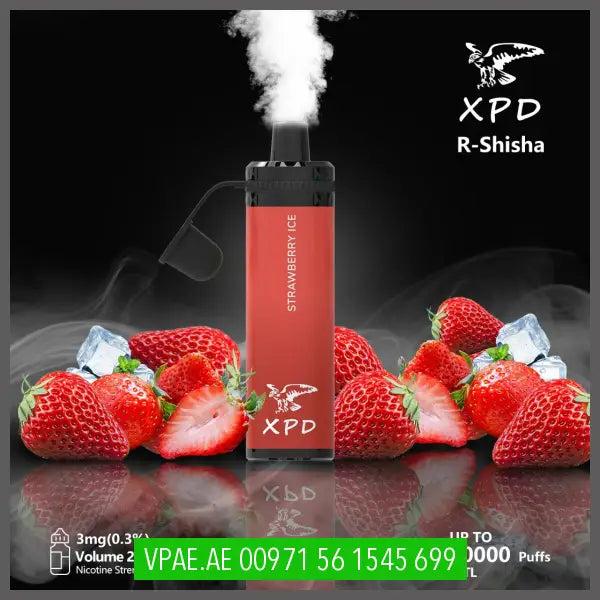 Xpd R Shisha 10000 Puffs Disposable Vape (Dl 3Mg) Strawberry Ice Disposable