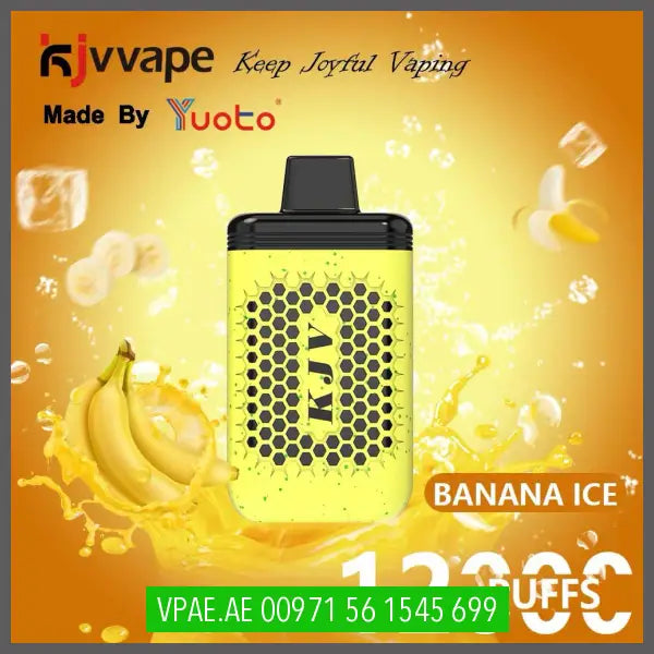 Yuoto Kjvvape 12000 Puffs Banana Ice Disposable