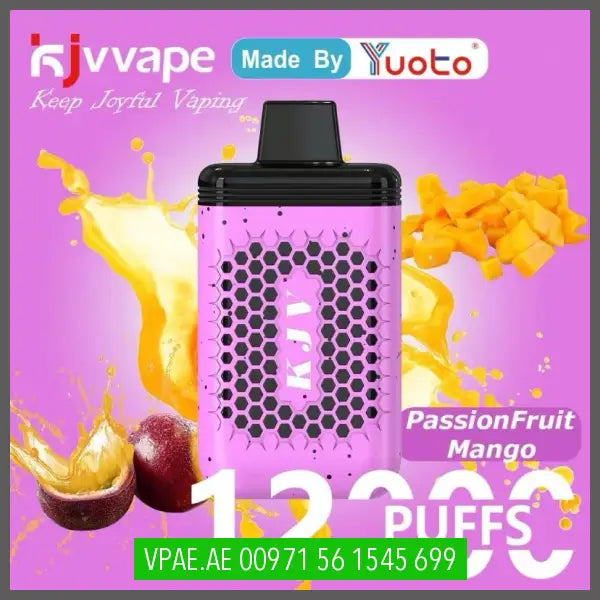 Yuoto Kjvvape 12000 Puffs Passionfruit Mango Disposable