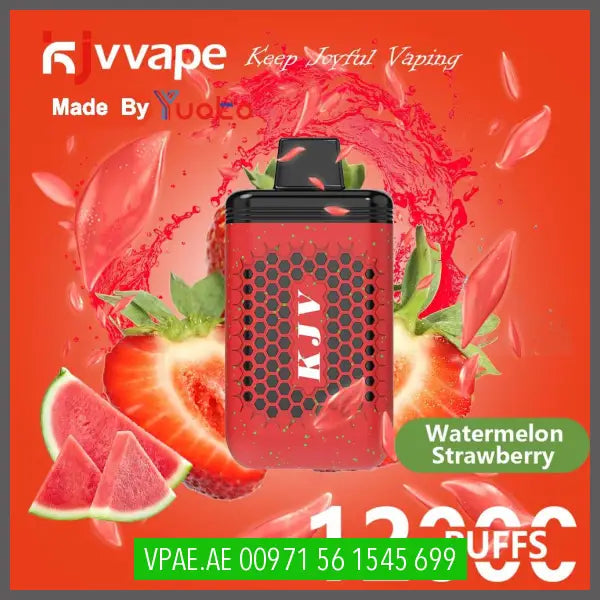 Yuoto Kjvvape 12000 Puffs Watermelon Strawberry Disposable